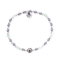 bracciale yes i am in acciaio con pietre e sfere