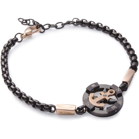 Bracciale Yes I Am in acciaio con Rosa dei venti