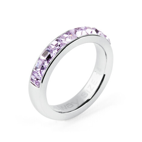 Anello in acciaio e swarovski misura 20 tring