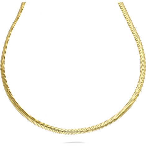 Collana A Catena A Serpente Piatta In Argento Sterling / Collana - Foto 1