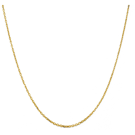 Collane Catena Tubolare - Forzatina da Uomo in Oro 18 Carati Lunghezza: 60 cm 17,8g