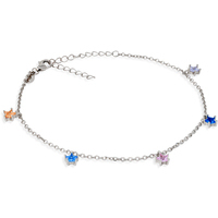 cavigliera da donna in argento 925 con stelle 
