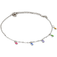 cavigliera da donna in argento 925 con zirconi