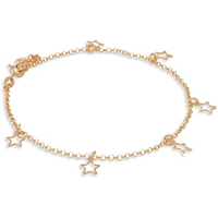cavigliera donna in argento 925 gold con stelle 