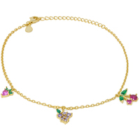 cavigliera fruit in argento925 gold con cristalli