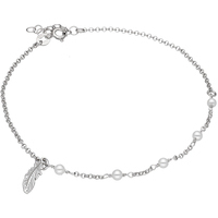 cavigliera in argento 925 con perle