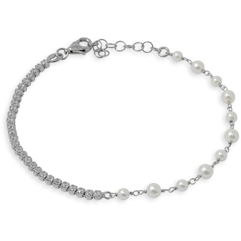 Bracciali Elastico In Perle Rosa Con Ciondolo Di Farfalla In Argento - Foto 10