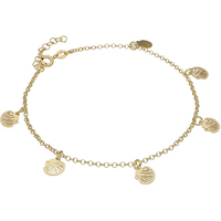 cavigliera in argento 925 gold con conchiglie