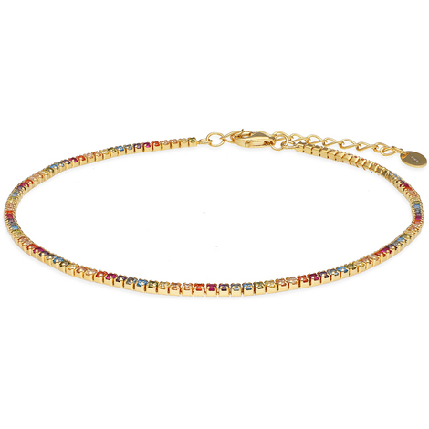 Cavigliera tennis con zirconi in argento 925