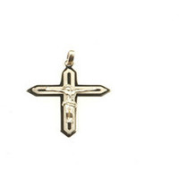 ciondolo a croce con cristo in oro 9 kt