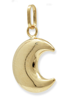 ciondolo a forma di luna in oro 9 kt