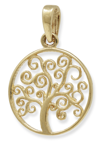 Ciondolo albero della vita in oro 9 Kt