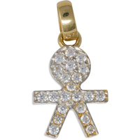 ciondolo bimbo in oro 18 kt e pietre