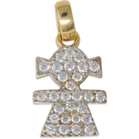 ciondolo bimbo in oro 18 kt e pietre