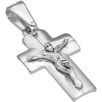 ciondolo croce con cristo in argento 925