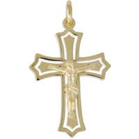 ciondolo croce in oro 9 kt