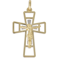 ciondolo croce in oro 9 kt