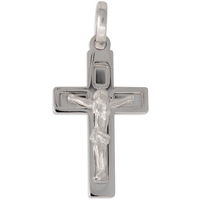 ciondolo croce in oro bianco 9 kt