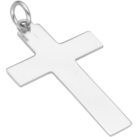 Ciondolo croce liscia in argento 925