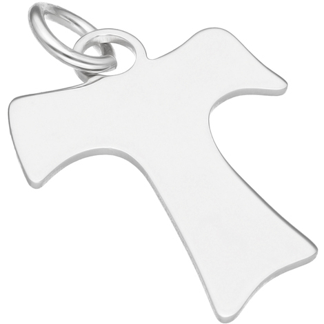 Ciondolo croce Tau in argento 925