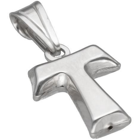 Ciondolo croce Tau in argento 925