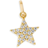 ciondolo da donna a forma stella in oro 18kt facco
