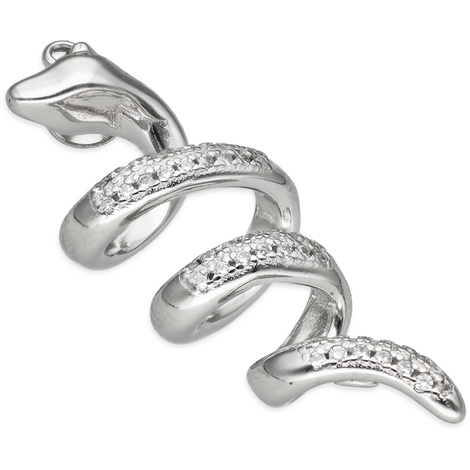 Ciondolo donna a forma di serpente in argento 925