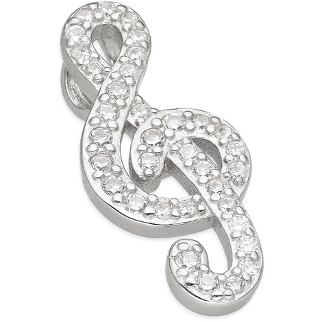 Ciondolo donna nota musicale in argento 925