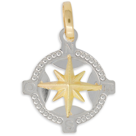 Ciondolo in oro 18 Kt rosa dei venti