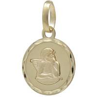 ciondolo in oro 9 kt con angelo