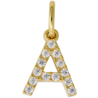 ciondolo in oro 9 kt con iniziale lettera a