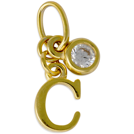 Ciondolo in oro 9 Kt con iniziale lettera C