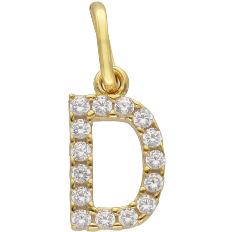 Ciondolo in oro 9 kt con iniziale lettera D