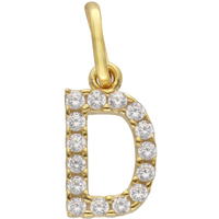 ciondolo in oro 9 kt con iniziale lettera d