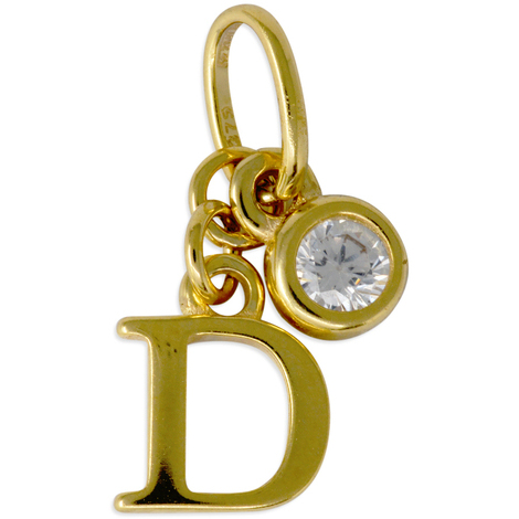 Ciondolo in oro 9 Kt con iniziale lettera D