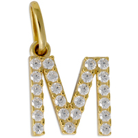 ciondolo in oro 9 kt con iniziale lettera m