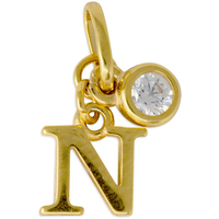 ciondolo in oro 9 kt con iniziale lettera n