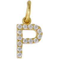 ciondolo in oro 9 kt con iniziale lettera p 
