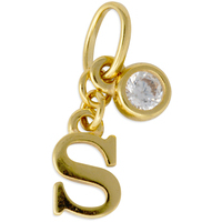 ciondolo in oro 9 kt con iniziale lettera s