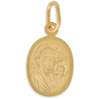 ciondolo medaglia sacra in oro 18 kt