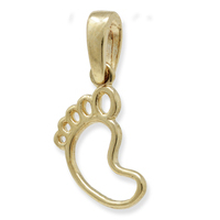 ciondolo piedino in oro 9 kt 