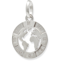 ciondolo punti cardinali con mondo in oro 9 kt 
