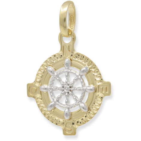 Ciondolo timone in oro 9 Kt