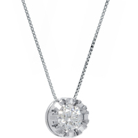 girocollo in oro 18kt con punto luce