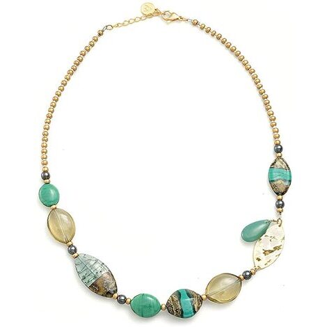 Collana in vetro Sophie Top verde petrolio
