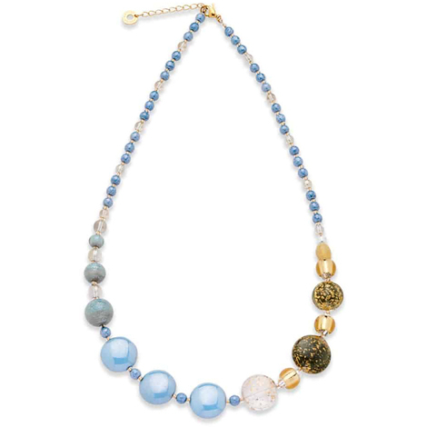 Collana Antica Murrina in metallo e vetro murano