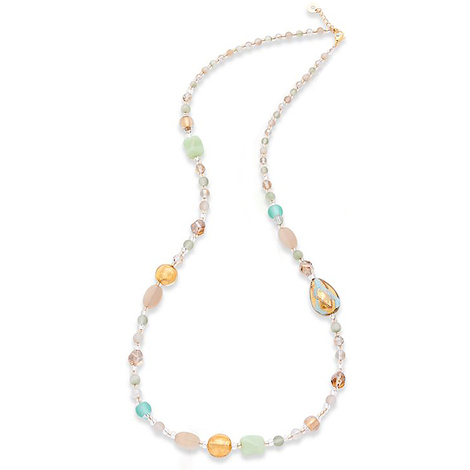 Collana Antica Murrina in metallo e vetro murano