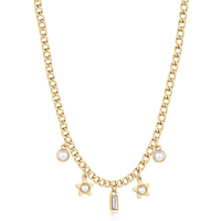 collana a catena con charms sagapo message