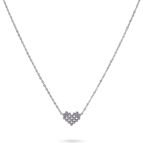 Collana a catena con cuore in acciaio Anartyx