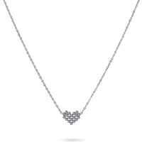 collana a catena con cuore in acciaio anartyx